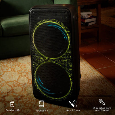Bafle Select Sound Galaxy BT2030 Bluetooth TWS Recargable Luces LED - Selectsound.com.mx
