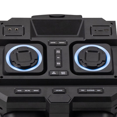 Bafle Select Sound Wally Beat BT2012 120W Bluetooth 5.4 TWS Recargable LED - Selectsound.com.mx