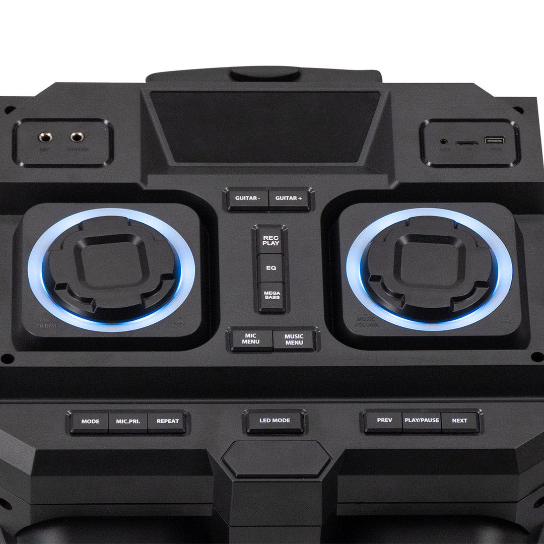 Bafle Select Sound Wally Beat BT2012 120W Bluetooth 5.4 TWS Recargable LED - Selectsound.com.mx