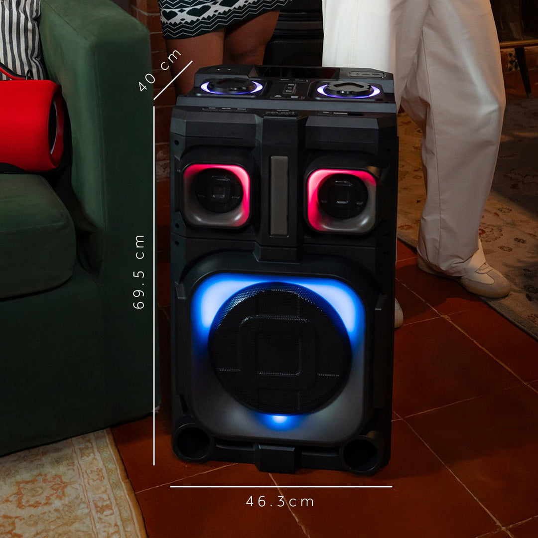 Bafle Select Sound Wally Beat BT2012 120W Bluetooth 5.4 TWS Recargable LED - Selectsound.com.mx