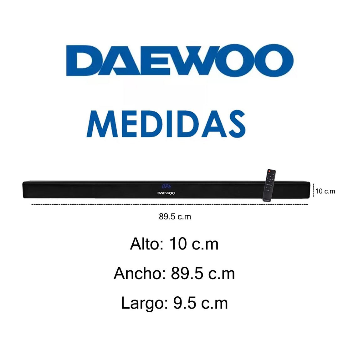 Barra De Sonido Cine En Casa Bluetooth Daewoo DW3290 20w Rms Hdmi Usb - Selectsound.com.mx