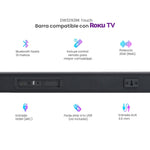 Cargue la imagen en el visor de la galería, Barra De Sonido Daewoo Bluetooth 32&quot; Compatible Con Roku Dw3292RK Touch 25w Rms - Selectsound.com.mx
