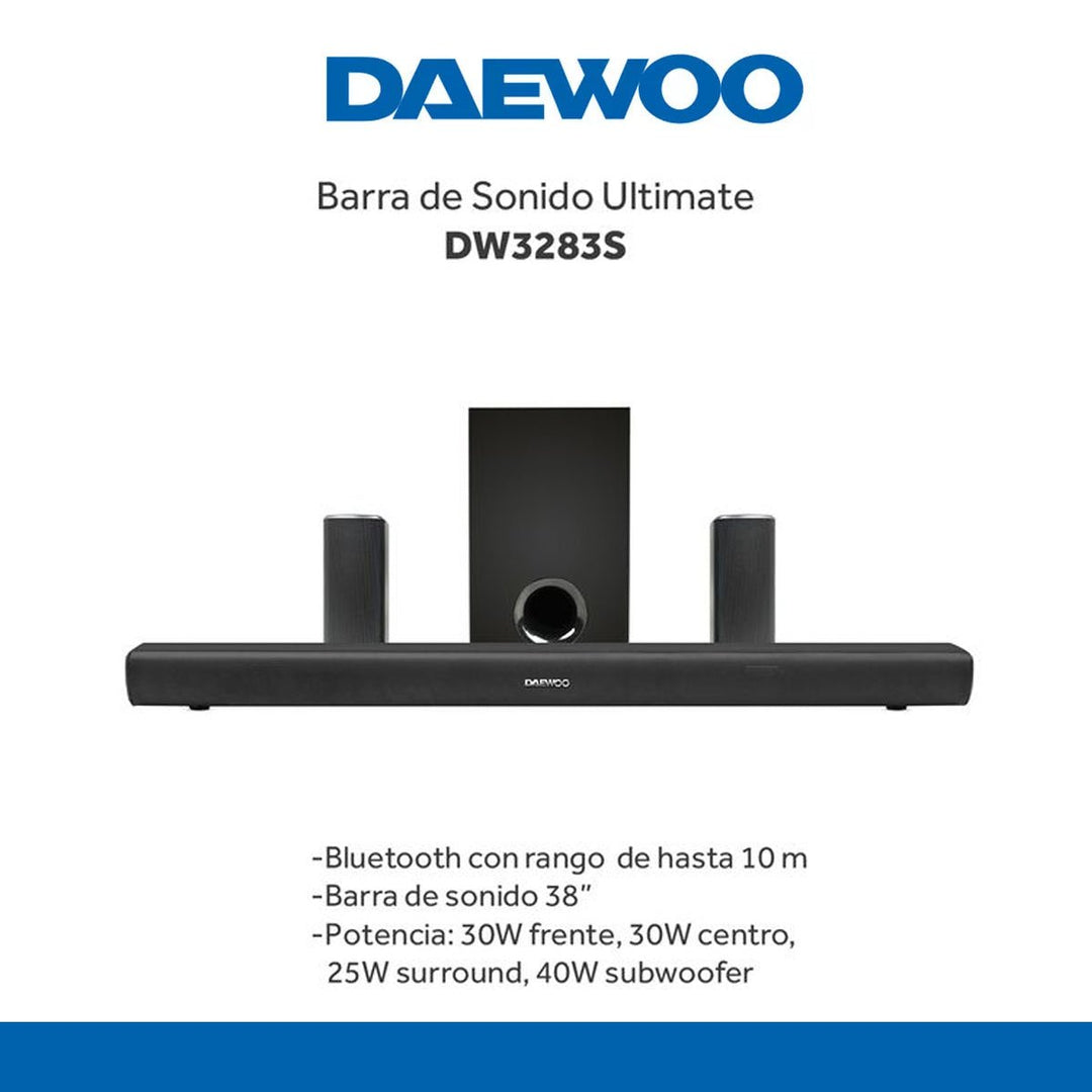 Barra De Sonido Teatro En Casa Con Subwoofer Daewoo Ultimate 5.1 - Selectsound.com.mx