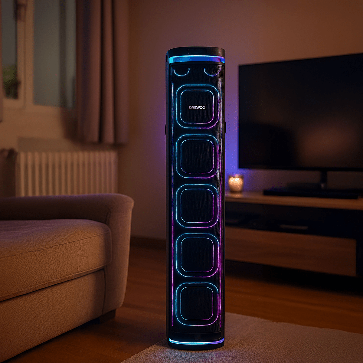 Bocina Bafle Daewoo DW2024Torre De Sonido Recargable Bluetooth 4x10" Tws 100w Rms - Selectsound.com.mx