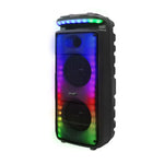 Cargue la imagen en el visor de la galería, Bocina Bafle Inalámbrica Bluetooth Tws 2x8 X-plosion Color Negro Luz Led Rgb - Selectsound.com.mx
