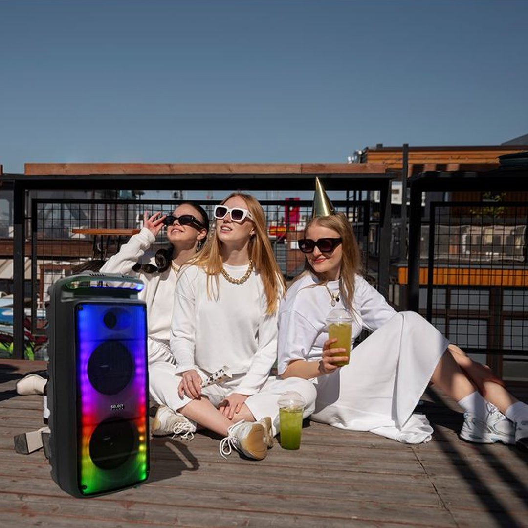 Bocina Bafle Inalámbrica Bluetooth Tws 2x8 X-plosion Color Negro Luz Led Rgb - Selectsound.com.mx