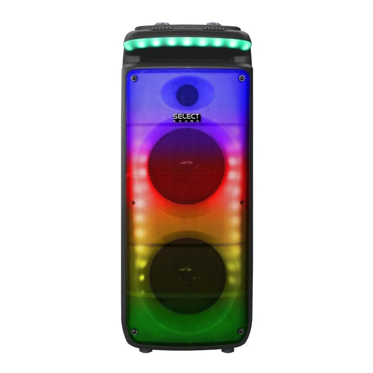 Bocina Bafle Inalámbrica Bluetooth Tws 2x8 X-plosion Color Negro Luz Led Rgb - Selectsound.com.mx