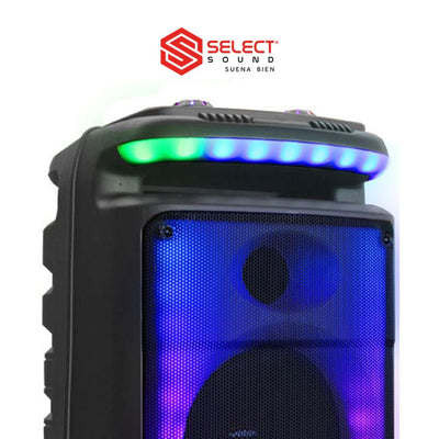 Bocina Bafle Inalámbrica Bluetooth Tws 2x8 X-plosion Color Negro Luz Led Rgb - Selectsound.com.mx