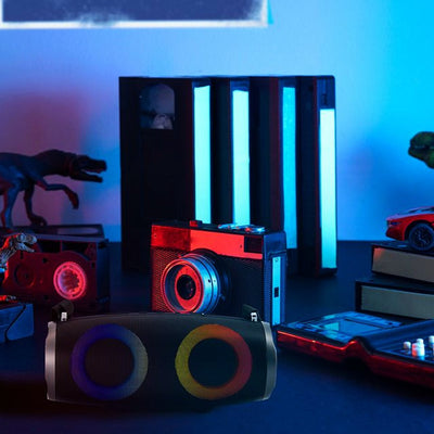 Bocina Bluetooth Con Subwoofer Daewoo Luz Led Radio Fm Usb Radio Fm Booster - Selectsound.com.mx
