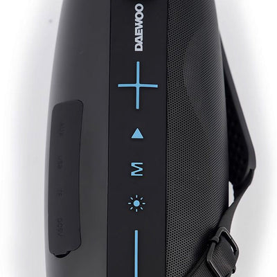 Bocina Bluetooth Con Subwoofer Daewoo Luz Led Radio Fm Usb Radio Fm Booster - Selectsound.com.mx