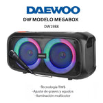 Cargue la imagen en el visor de la galería, Bocina Bluetooth Daewoo Megabox Con Micrófono Dw1988 Tws - Selectsound.com.mx
