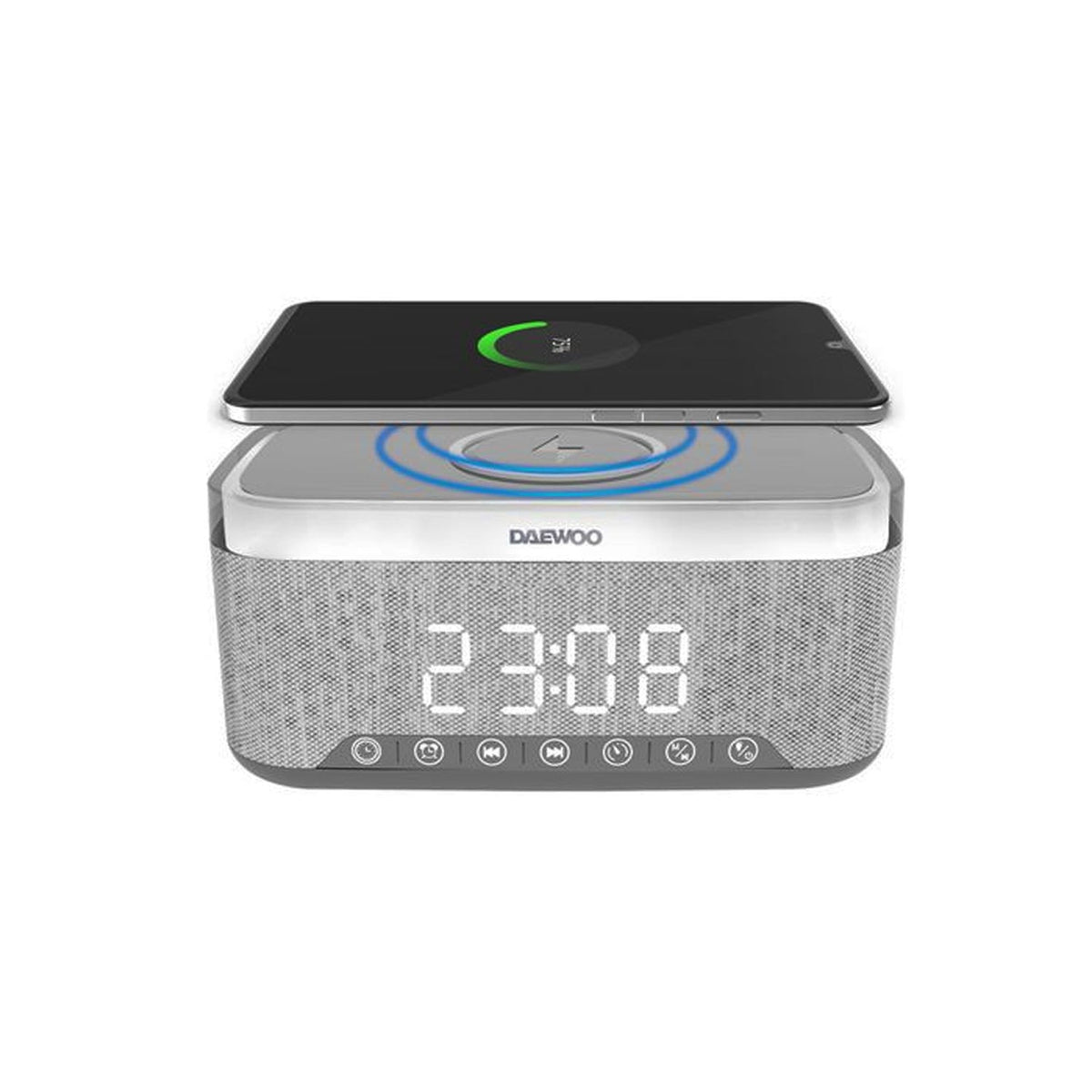 Bocina Bluetooth Daewoo Reloj Despertador Cargador Inalámbrico Modelo Dw - Awake Tws Radio Fm DW300 - Selectsound.com.mx