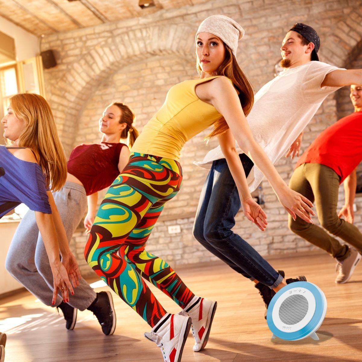 Bocina Bluetooth Portátil Aura Select Sound BT235 Luz Led Rgb - Selectsound.com.mx