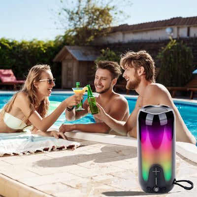 Bocina Bluetooth Portátil Edge Tws Radio Fm Select Sound Luz Led - Selectsound.com.mx