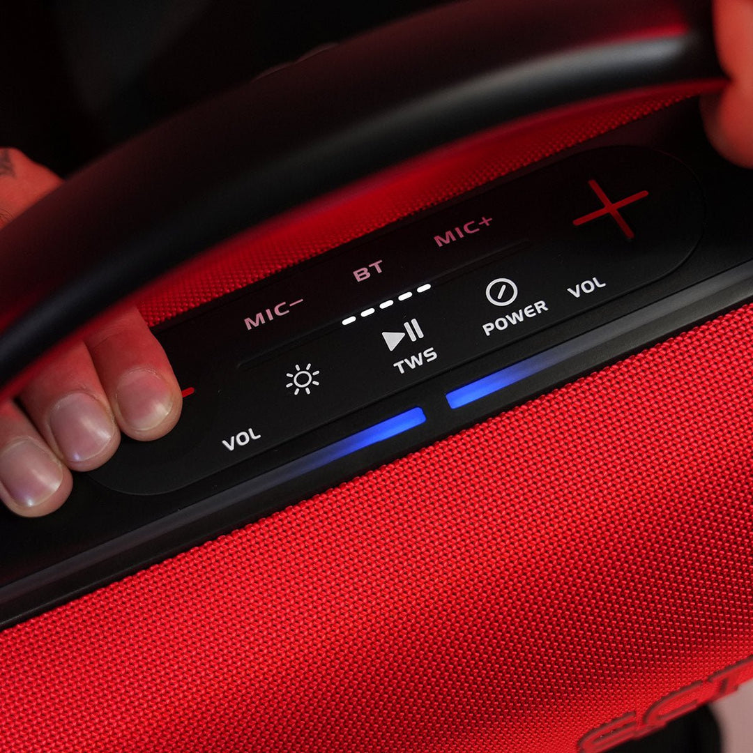 Bocina Bluetooth Select Sound BT1001 Boom Pro 60W RMS TWS Recargable con Luces LED - Selectsound.com.mx