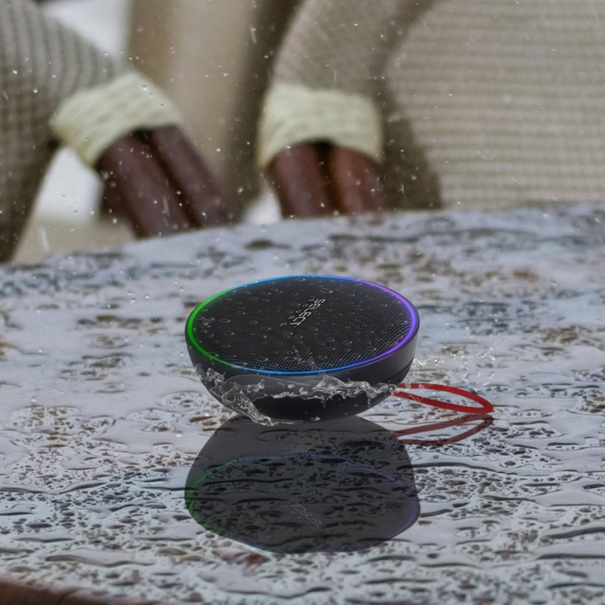 Bocina Inalámbrica Bluetooth Impermeable Modelo Aqua Beats Tws Luz Led Rgb BT236 - Selectsound.com.mx