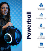 Bocina Portátil Daewoo DW230 Power Ball Bluetooth Tecnología IPX4 Bass Boost e Iluminación - Selectsound.com.mx