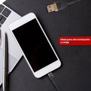 Cable Cargador Usb A Ligthning Select power Indicador Led 1.2mts Modelo ICR - SPA - Selectsound.com.mx