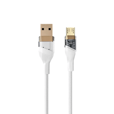 Cable Cargador Usb A Micro Usb Select Power Indicador Led 1.2mts Modelo MCR - Selectsound.com.mx