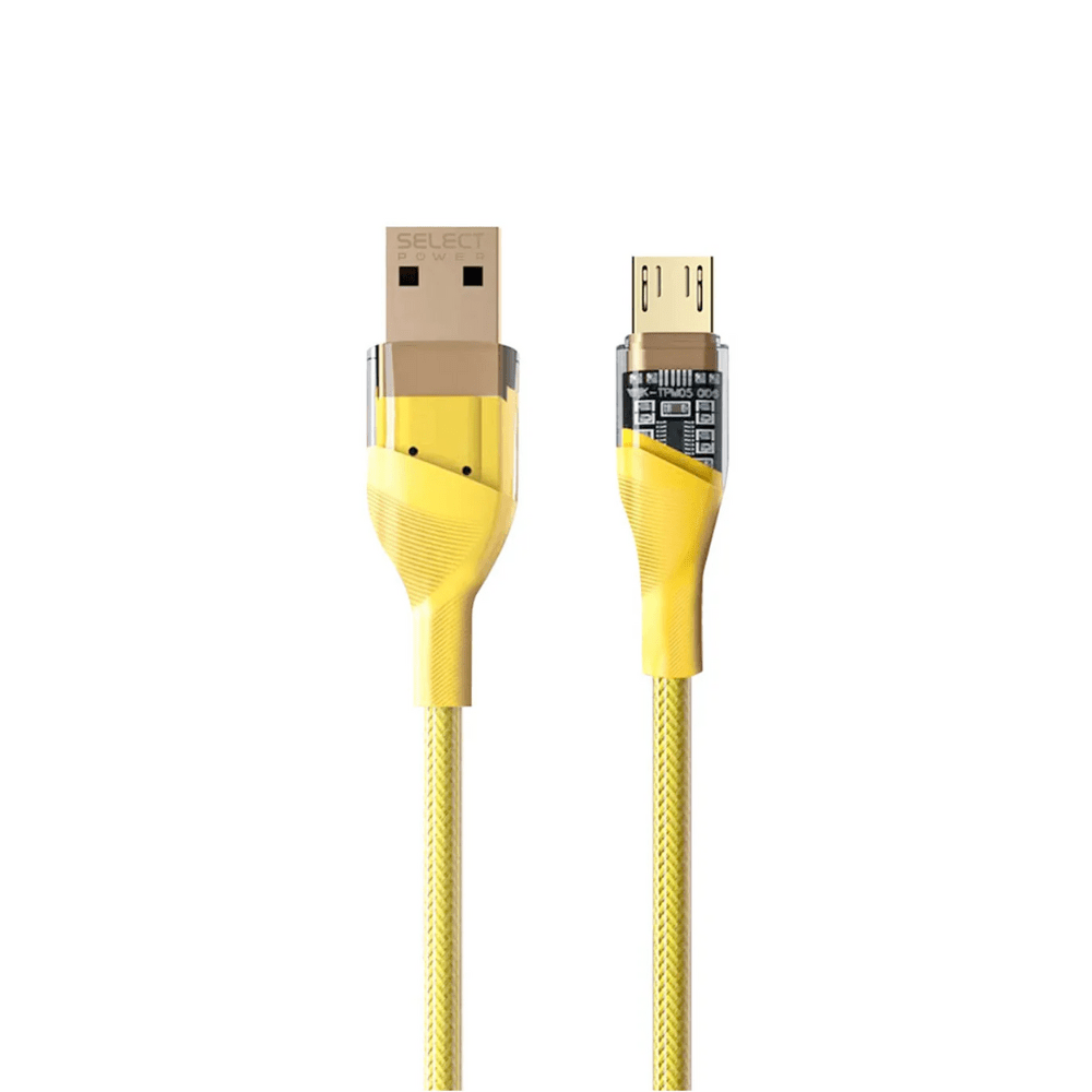 Cable Cargador Usb A Micro Usb Select Power Indicador Led 1.2mts Modelo MCR - Selectsound.com.mx