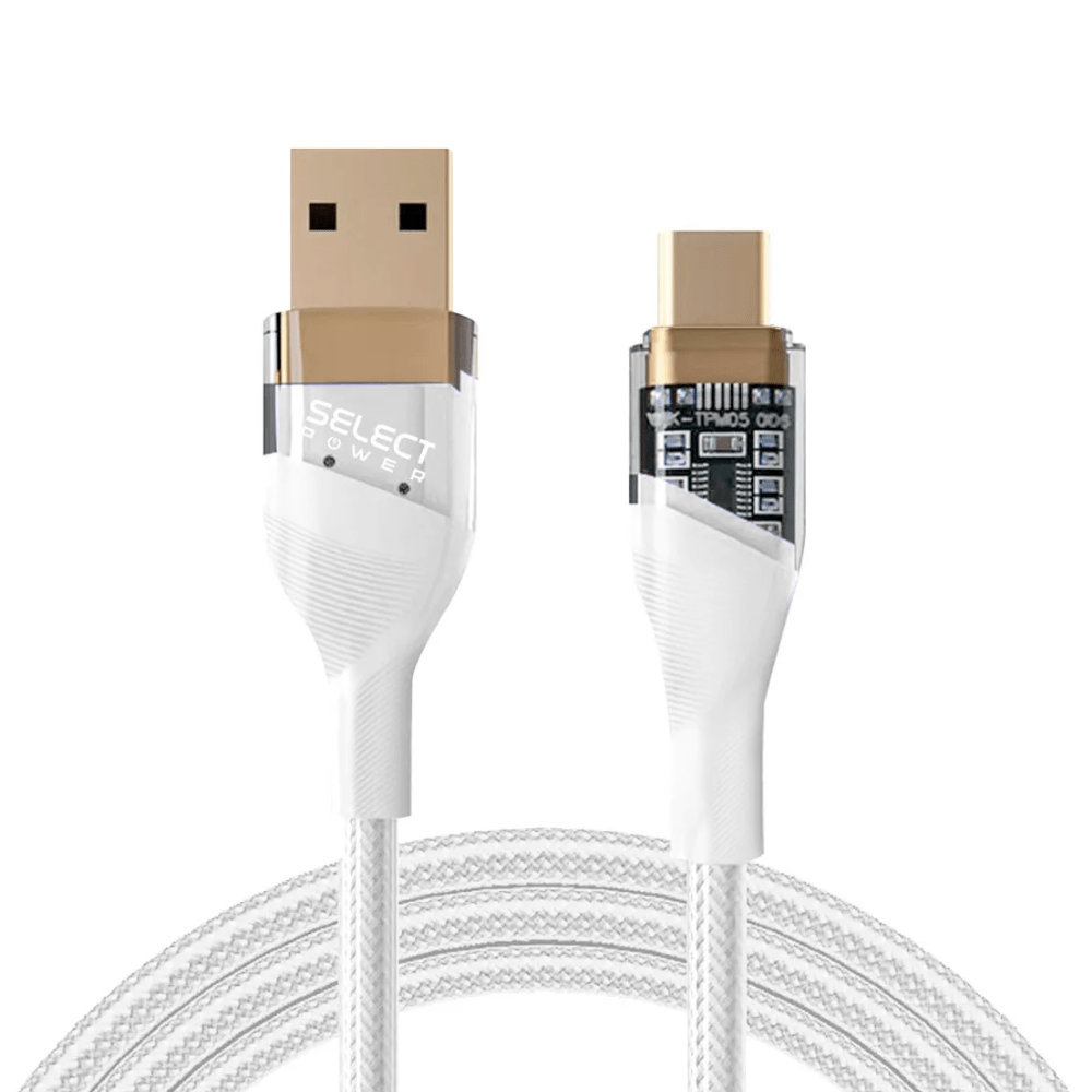 Cable Cargador Usb A Tipo C Select Power Indicador Led 1.2mts Modelo CCR - Selectsound.com.mx