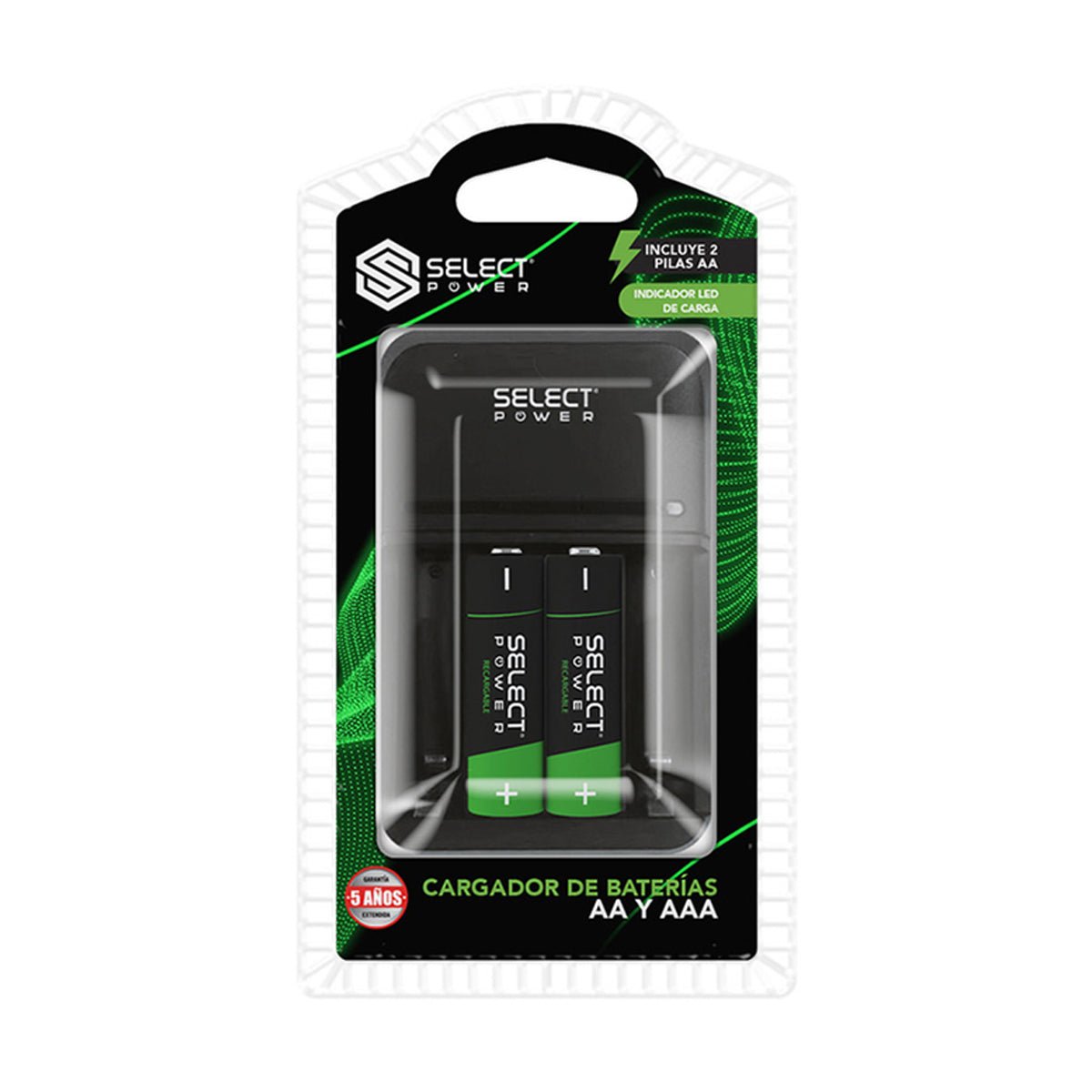 Cargador De Pilas Baterías AA y AAA Select Power 10w Cubr - sp - Selectsound.com.mx