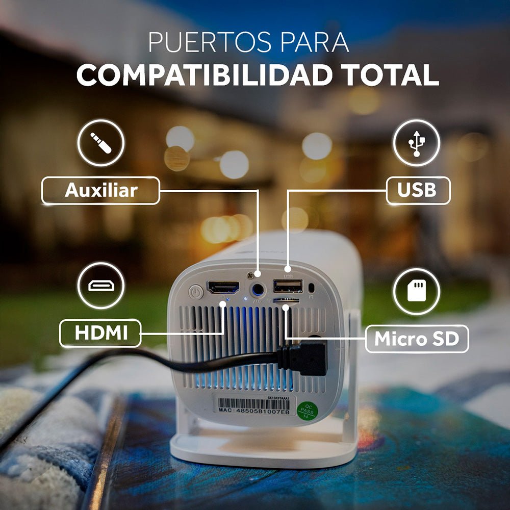 Combo Barra de sonido BT3280 con Proyector Portatil PROJ - SP Wifi Bluetooth Resolución HD - Selectsound.com.mx