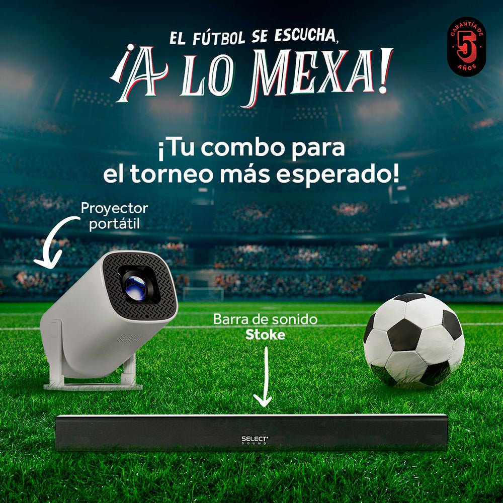 Combo Barra de sonido BT3280 con Proyector Portatil PROJ - SP Wifi Bluetooth Resolución HD - Selectsound.com.mx