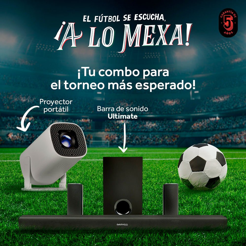 Combo Barra de Sonido Ultimate DW3283S y Proyector Portátil PROJ - SP Wifi Bluetooth Resolución HD - Selectsound.com.mx