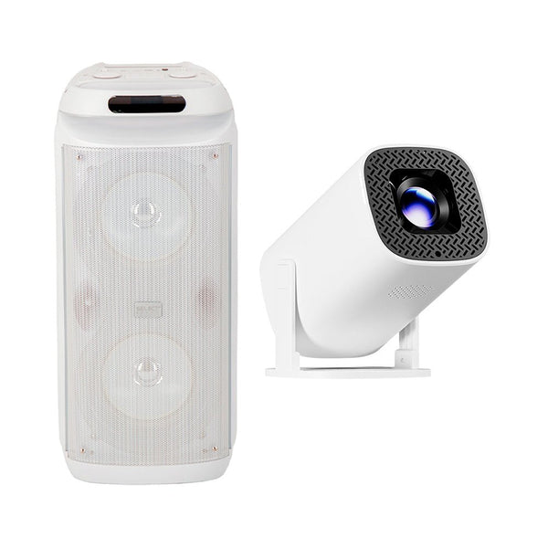 Combo Bocina Bafle Bluetooth Tower Block BT2029 y Proyector Portátil PROJ - SP Wifi Bluetooth Resolución HD - Selectsound.com.mx