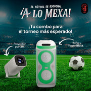 Combo Bocina Bafle Bluetooth Tower Block BT2029 y Proyector Portátil PROJ - SP Wifi Bluetooth Resolución HD - Selectsound.com.mx
