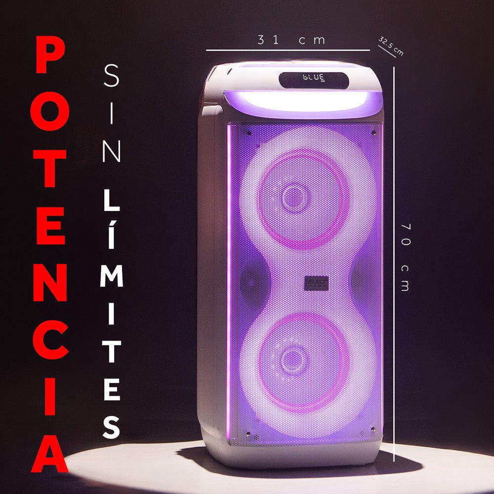 Combo Bocina Bafle Bluetooth Tower Block BT2029 y Proyector Portátil PROJ - SP Wifi Bluetooth Resolución HD - Selectsound.com.mx