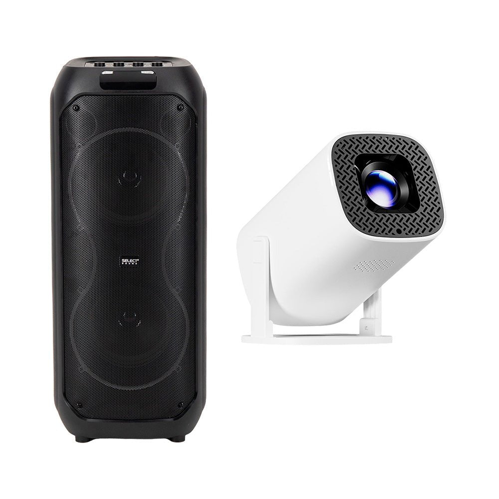 Combo Bocina Bafle Select Sound BT2028 Flex Bluetooth y Proyector Portátil PROJ - SP Wifi Bluetooth Resolución HD - Selectsound.com.mx