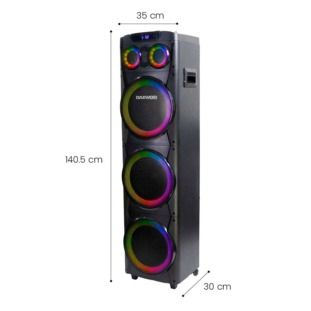 Combo Bocina Bafle Torre De Sonido Kingdom Daewoo DW2022 y Proyector Portátil PROJ - SP Wifi Bluetooth Resolución HD KIT - MUN13 - Selectsound.com.mx