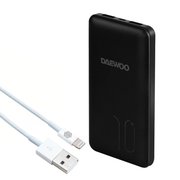 🔋⚡ Combo de Carga Rápida: Power Bank Daewoo PB10 - DW 10,000 mAh + Cable Lightning Select Soundi - SP - Selectsound.com.mx