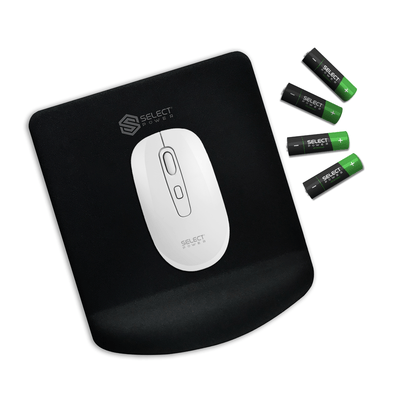 Combo Mouse Pad Ergonómico Select Sound PAD01‑SP y Mouse Ratón Inalámbrico Usb 2.4 GHZ M02 - SP Pilas Bateria Recargable 4 PZAS AAA - Selectsound.com.mx