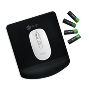 Combo Mouse Pad Ergonómico Select Sound PAD01‑SP y Mouse Ratón Inalámbrico Usb 2.4 GHZ M02 - SP Pilas Bateria Recargable 4 PZAS AAA - Selectsound.com.mx