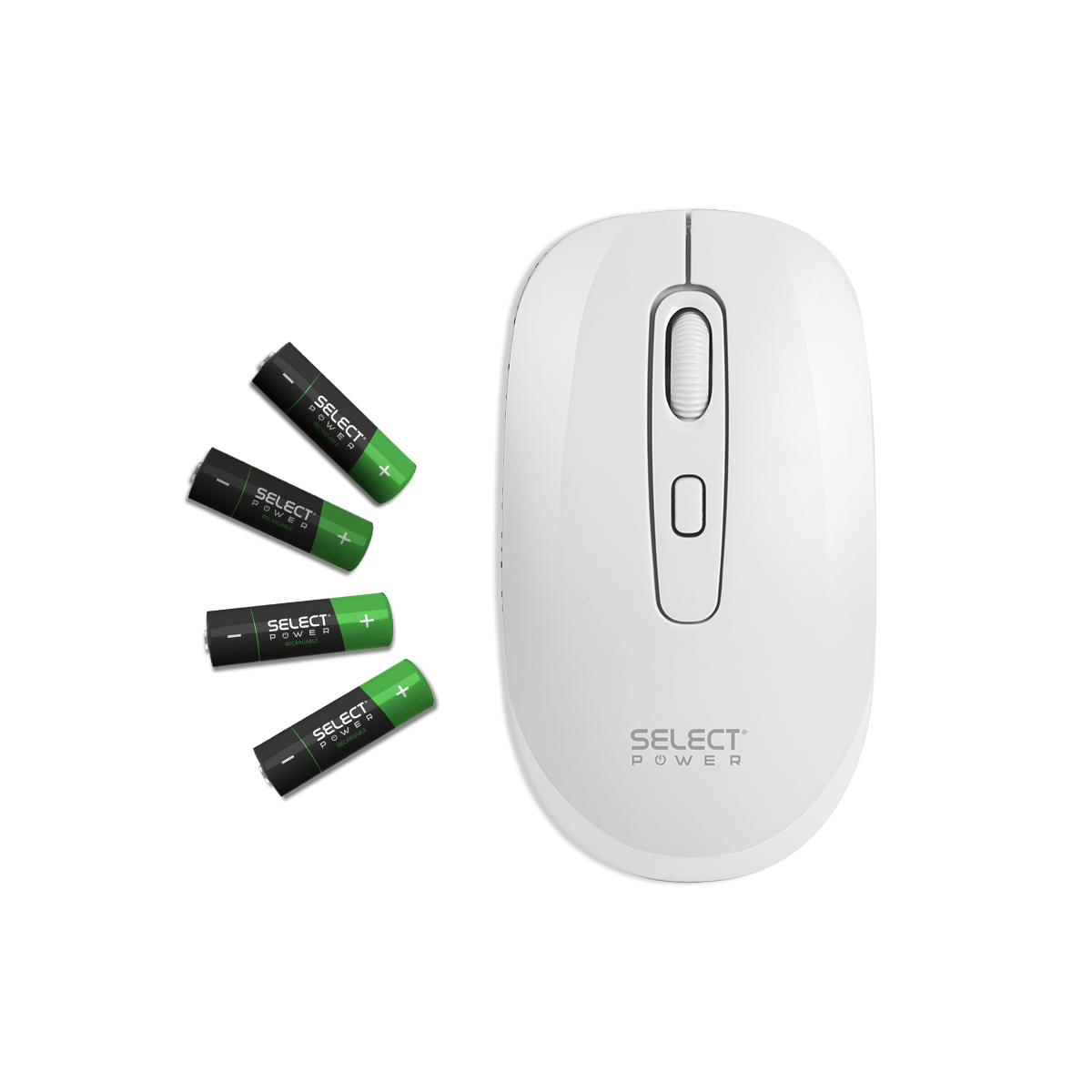 Combo Mouse Ratón Inalámbrico Usb 2.4 GHZ M02 - SPB Pilas Bateria Recargable 4 Pzs AAA - Selectsound.com.mx