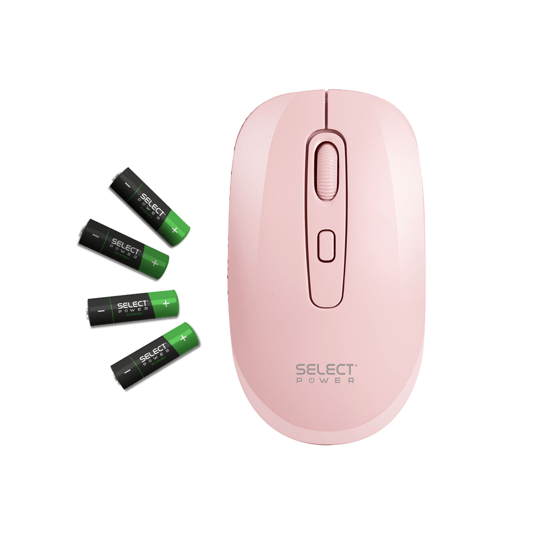 Combo Mouse Ratón Inalámbrico Usb 2.4 GHZ M02 - SPB Pilas Bateria Recargable 4 Pzs AAA - Selectsound.com.mx