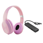 Cargue la imagen en el visor de la galería, Combo Select Sound Hub USB‑C ADAPU - SP 4 Puertos + Audífonos Inalámbricos BTH020RS Bluetooth Colors - Selectsound.com.mx
