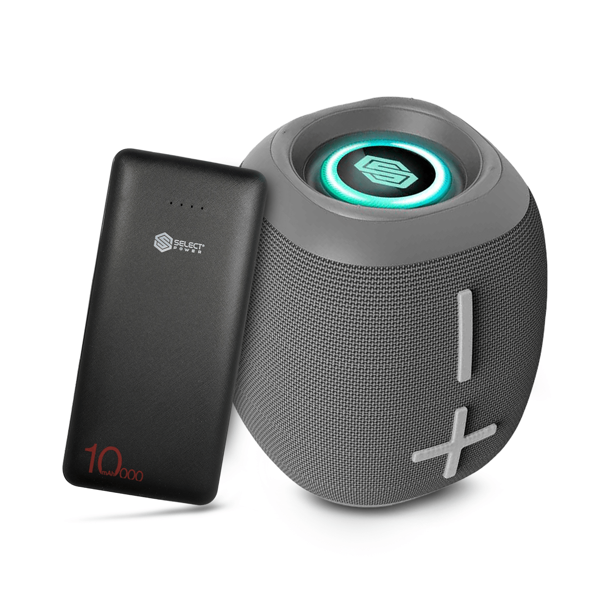 🔋🔊 Combo Select Sound Power Bank Set PB10SET 10,000 mAh + Mini Bocina BT230G Bluetooth TWS con Luz LED - Selectsound.com.mx