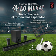 Combo Tv Stick STICK - SP Streaming Control de Voz 4k Ultra HD Soporte De Pared SOP - 02 Fijo Para Pantalla - Monitor 14