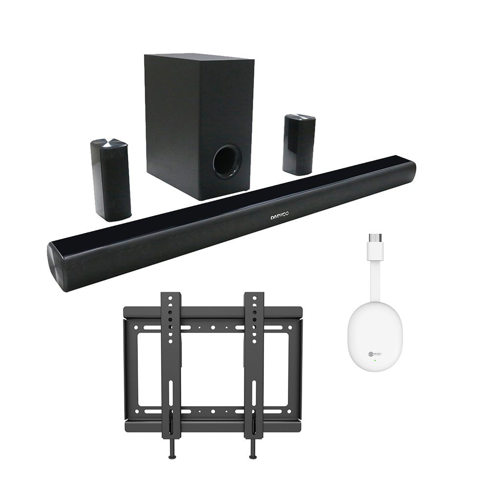 Combo Tv Stick STICK - SP Streaming Control de Voz 4k Ultra HD Soporte De Pared SOP - 02 Fijo Para Pantalla - Monitor 14" A 42" Barra De Sonido Teatro En Casa Con Subwoofer Daewoo Ultimate Bluetooth 5.1 DW3283S KIT - MUN26 - Selectsound.com.mx