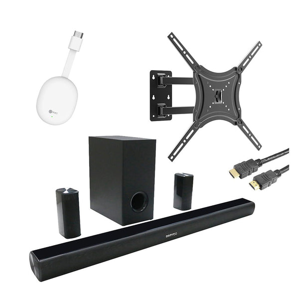 Combo Tv Stick STICK - SP Streaming Control de Voz 4k Ultra HD Soporte De Pared SOP - 04 Articulado Para Pantalla - Monitor 24" A 60" Barra De Sonido Teatro En Casa Con Subwoofer Daewoo Ultimate Bluetooth 5.1 DW3283S KIT - MUN28 - Selectsound.com.mx