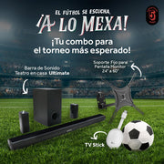 Combo Tv Stick STICK - SP Streaming Control de Voz 4k Ultra HD Soporte De Pared SOP - 04 Articulado Para Pantalla - Monitor 24