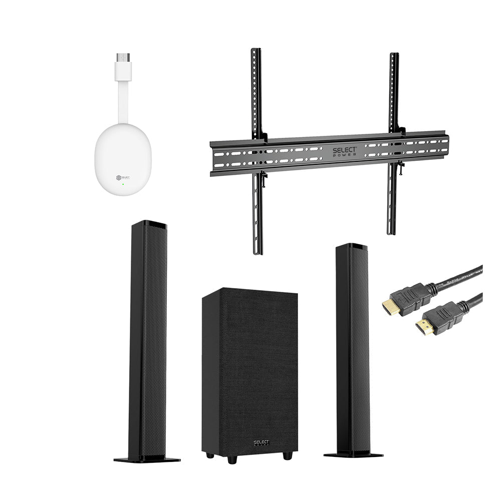 Combo Tv Stick STICK - SP Streaming Control de Voz 4k Ultra HD Soporte De Pared SOP - 05 Fijo Para Pantalla - Monitor 40" A 90" Barra De Sonido Envolve BT3283 KIT - MUN24 - Selectsound.com.mx