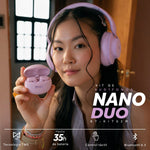 Cargue la imagen en el visor de la galería, Kit 2 Audífonos Select Sound BT-KIT02M TWS + Diadema Bluetooth Morado - Selectsound.com.mx