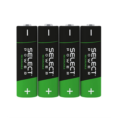 Kit 4 Pilas Recargables Select Power AA Ni - MH - Selectsound.com.mx