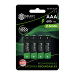 Cargue la imagen en el visor de la galería, Kit 4 Pilas Recargables Select Power AAA Ni - MH - Selectsound.com.mx
