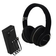 Kit Audífonos Inalámbricos Daewoo Modelo Argon Manos Libres Negro BTH20 - DW + Power Bank Bateria Portatil 20,000mAh Carga Rapida - Selectsound.com.mx